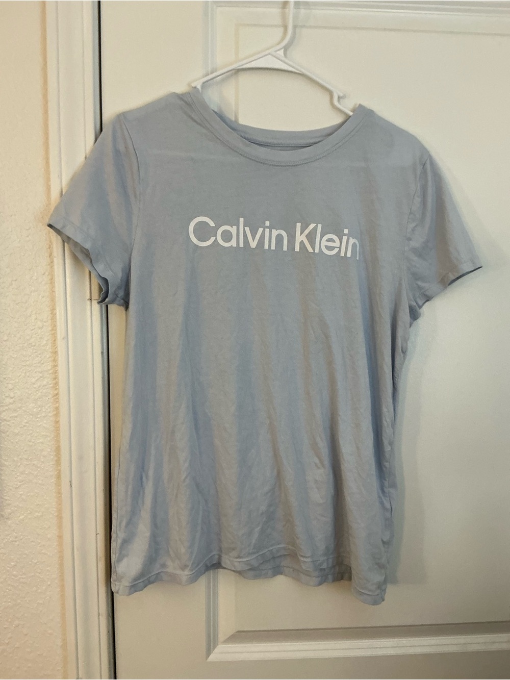 Calvin Klein Pale Blue Logo T‑Shirt